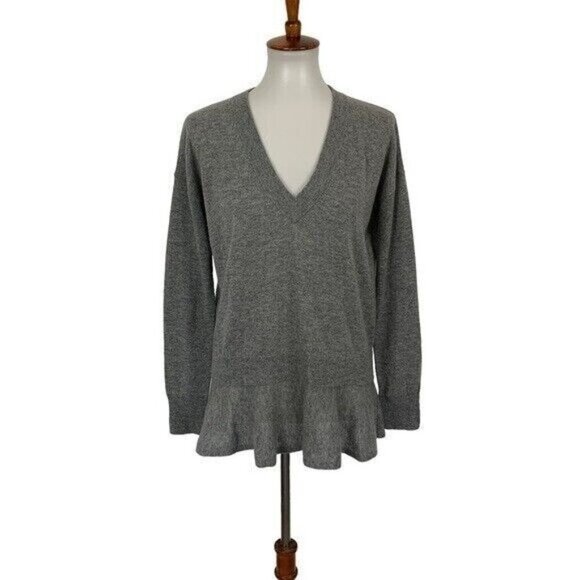 Autumn Cashmere Gray Sweater XS 100 Percent Cashmere Luxe Minimal - Picture 1 of 5